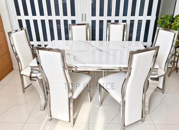 Modern Dining Table Set With 6 Chairs - thumbnail 2