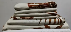 2 Brown and Cream King Size Bedsheets With 4pillow Cases
