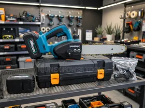 Meakida Cordless Chainsaw 12-Inch Bar Powered by Lithium-Ion Batteries