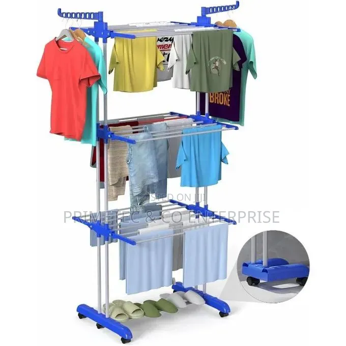Foldable Movable Drying Rack