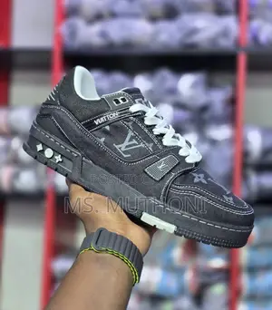 Louis Vuitton LV Trainer Black Monogram Denim Size 40-45