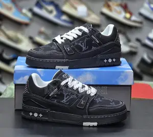 Louis Vuitton LV Trainer Black Monogram Denim Size 40-45