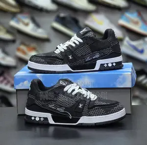 Louis Vuitton LV Trainer in Black Damier 3D Denim Size 40-45