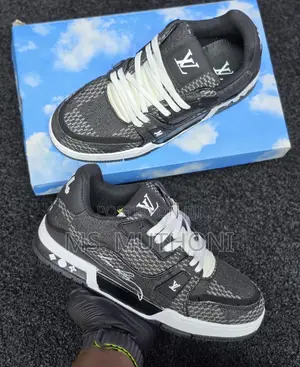 Louis Vuitton LV Trainer in Black Damier 3D Denim Size 40-45