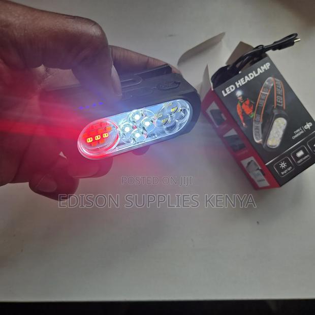 Headlamp Multicolour Head Torch Camp Flashlight Rechargeable Head Lamp - thumbnail 8