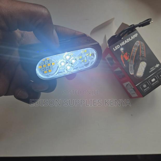 Headlamp Multicolour Head Torch Camp Flashlight Rechargeable Head Lamp - thumbnail 9