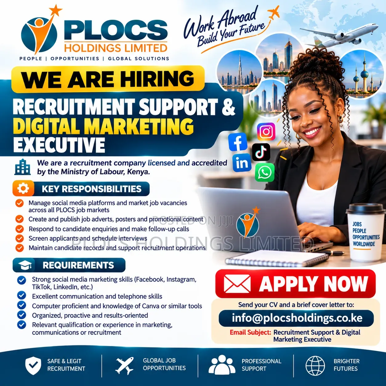 HIRING Recruitment Support & Digital Marketing Executive