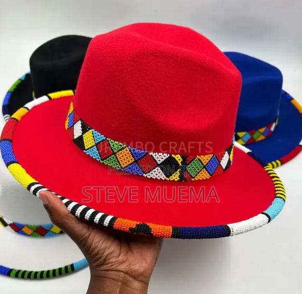 Beaded Fedora Hats. - thumbnail 3