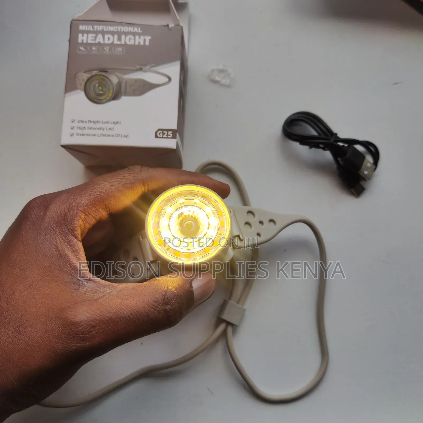 Headlamp G25 Unique Strap Head Torch Flashlight Rechargeable Head Lamp