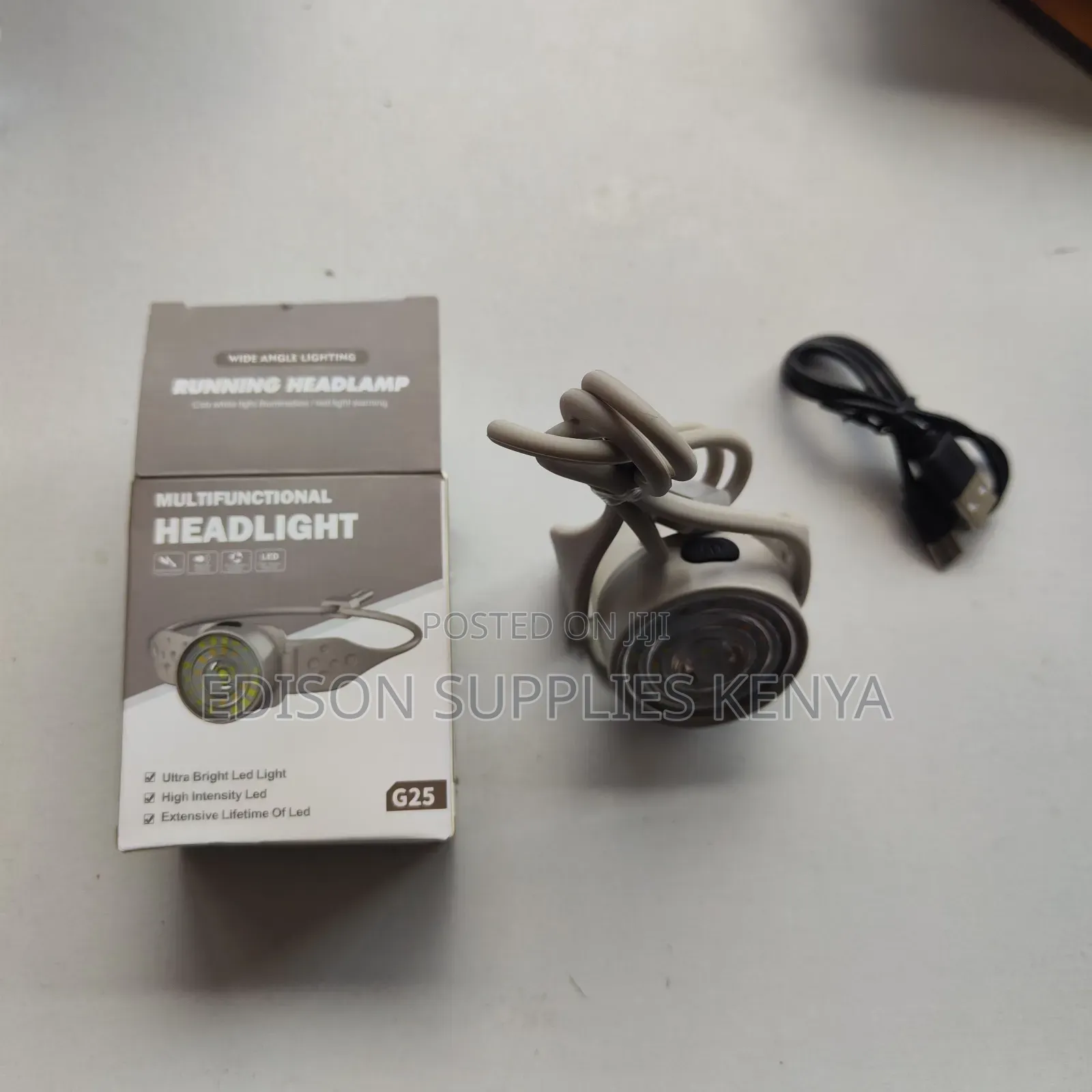 Headlamp G25 Unique Strap Head Torch Flashlight Rechargeable Head Lamp