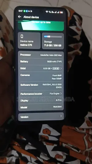 Realme C75 256 GB Black