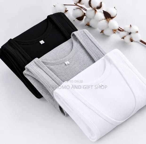 3 Pack Men's Vest - Black, Grey & White - main view