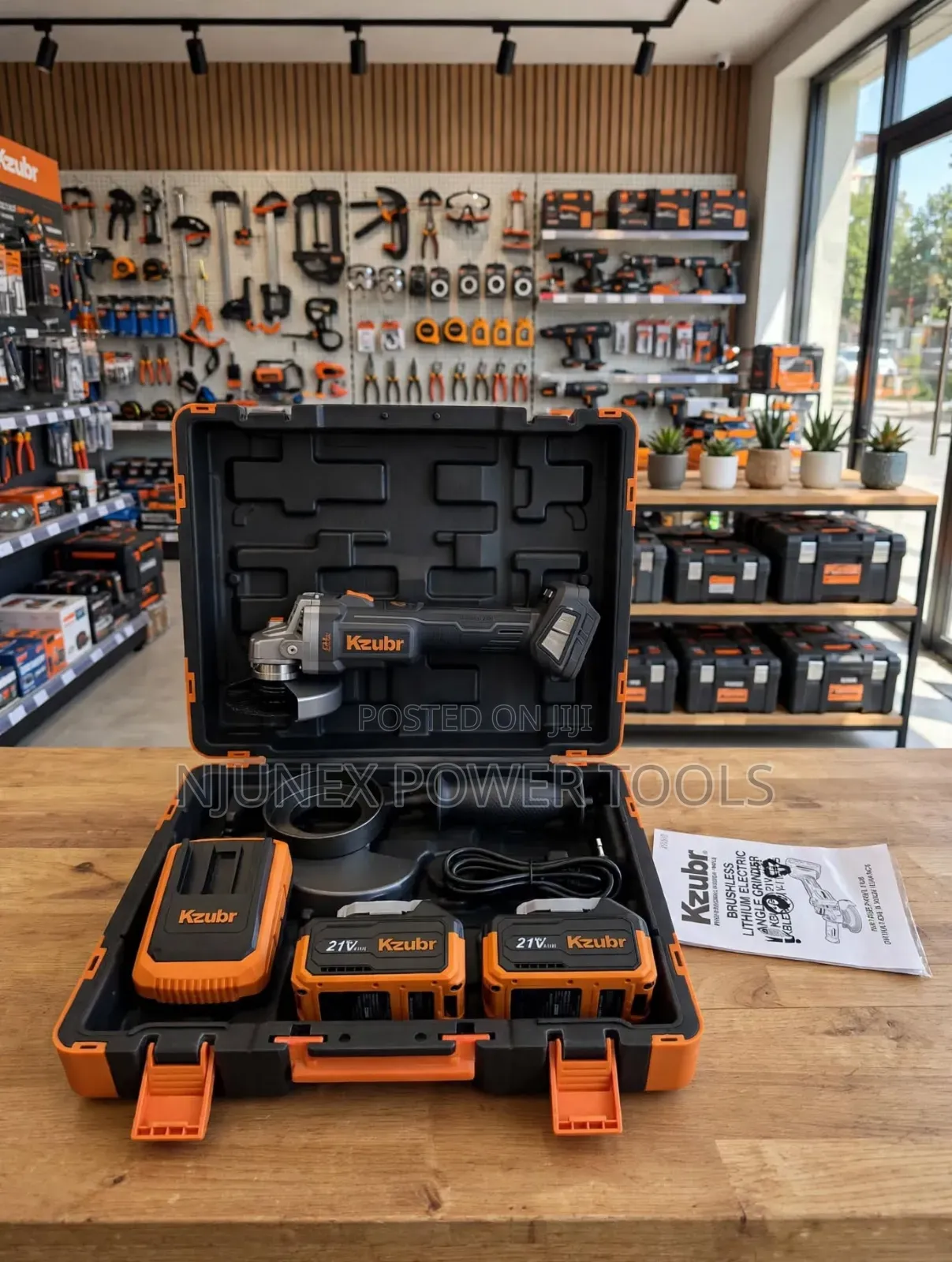 Kzubr KBLEAG-21V-115/125 Brushless Cordless Angle Grinder Set,