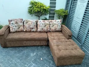 Brown L Shape Sofa