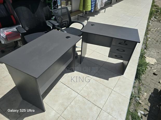 Gray Reception Office Desk - main view