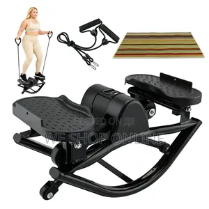 Rock Side Stepper With Mat and Resistance Bands
