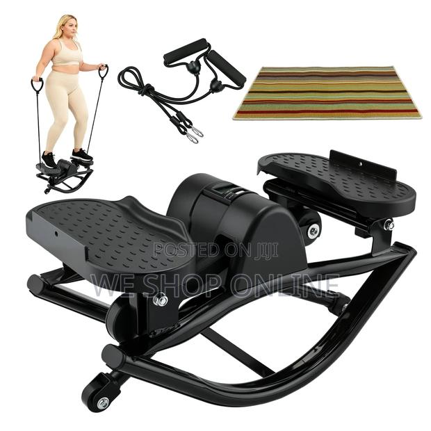 Rock Side Stepper With Mat and Resistance Bands - main view