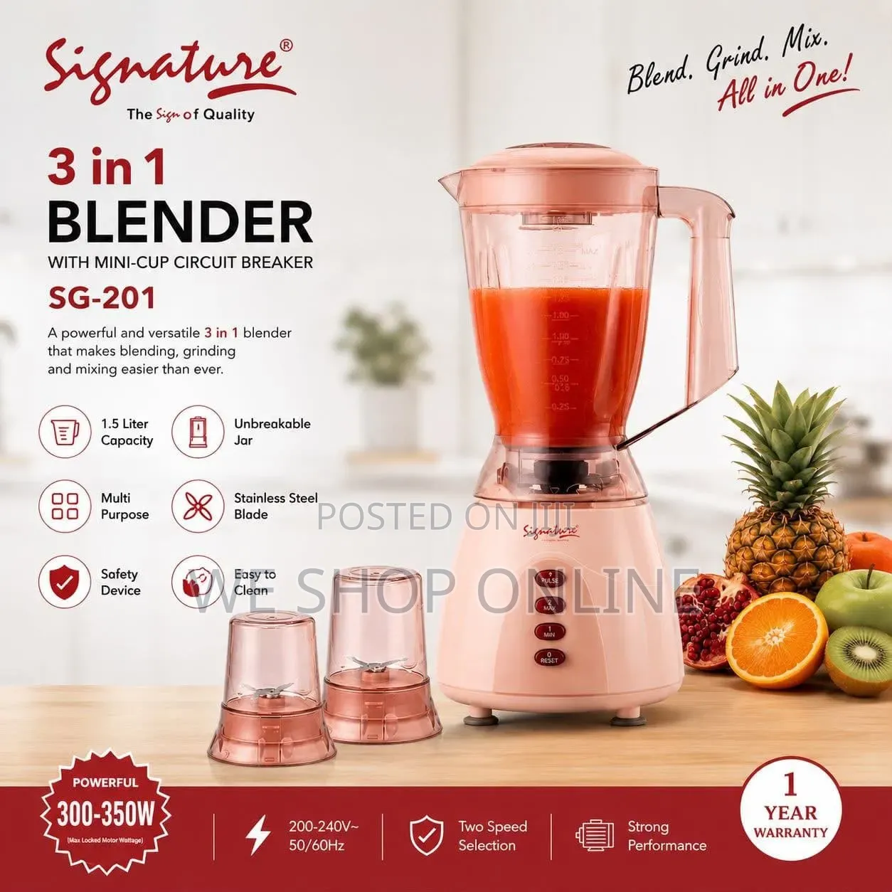 Signature 3 in 1 Blender