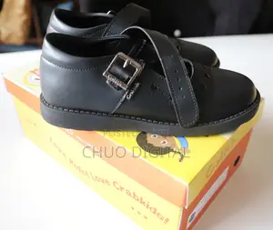 Crab Kids Girls Black School Shoes Size 38