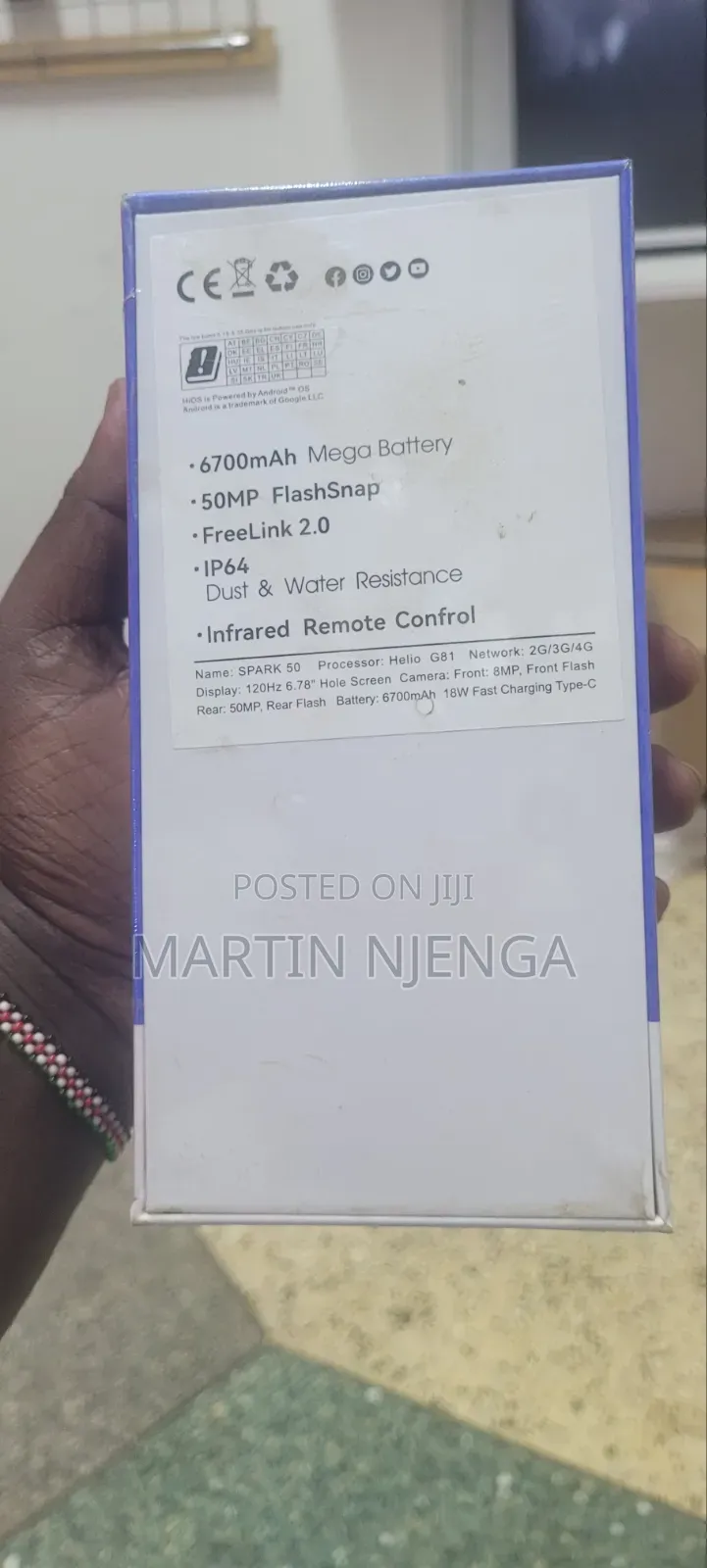 New Tecno Spark 50 128 GB Purple
