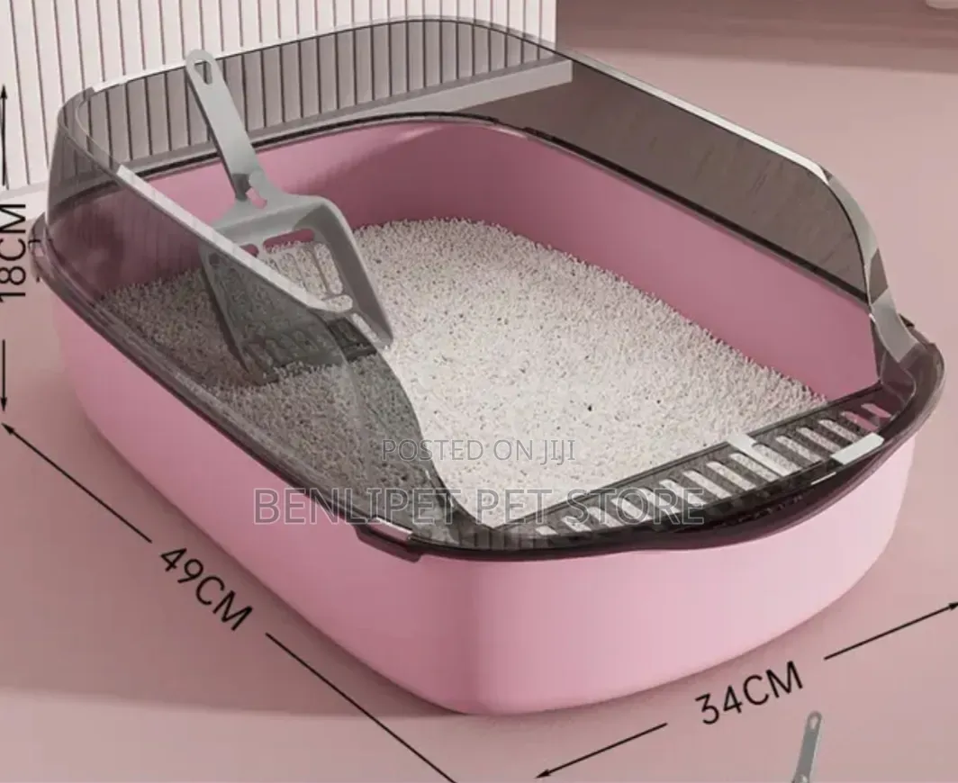 Open Top Cat Litter Box + Free Scoop