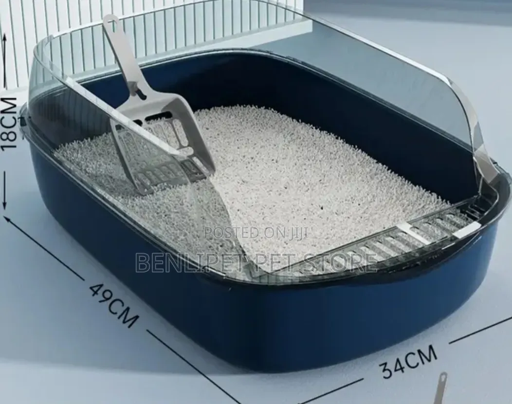Open Top Cat Litter Box + Free Scoop