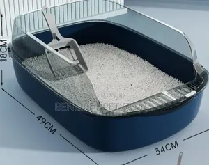 Open Top Cat Litter Box + Free Scoop