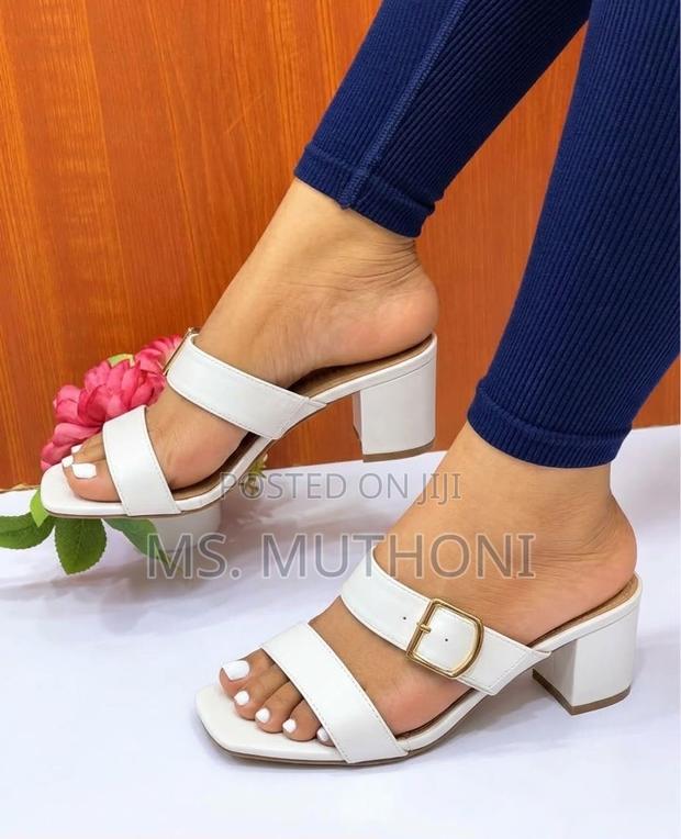 High Quality Two-Strap Block-Heel Mule Sandals ; 37-41 - thumbnail 3