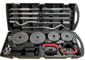 58kg York Adjustable Dumbbell and Barbell Set With Case