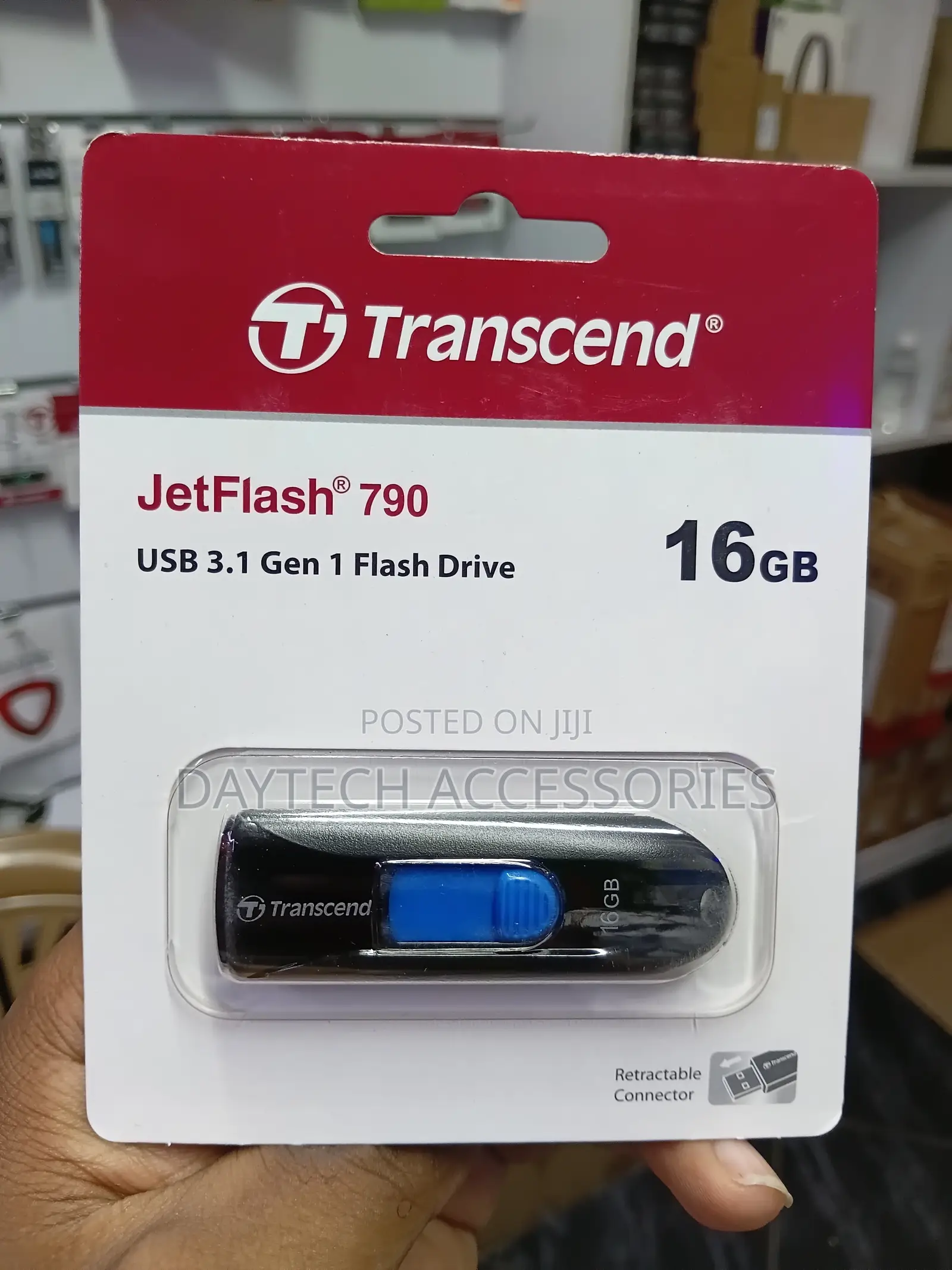 Transcend JetFlash 790 16GB USB 3.1 Gen 1 Flash Drive.