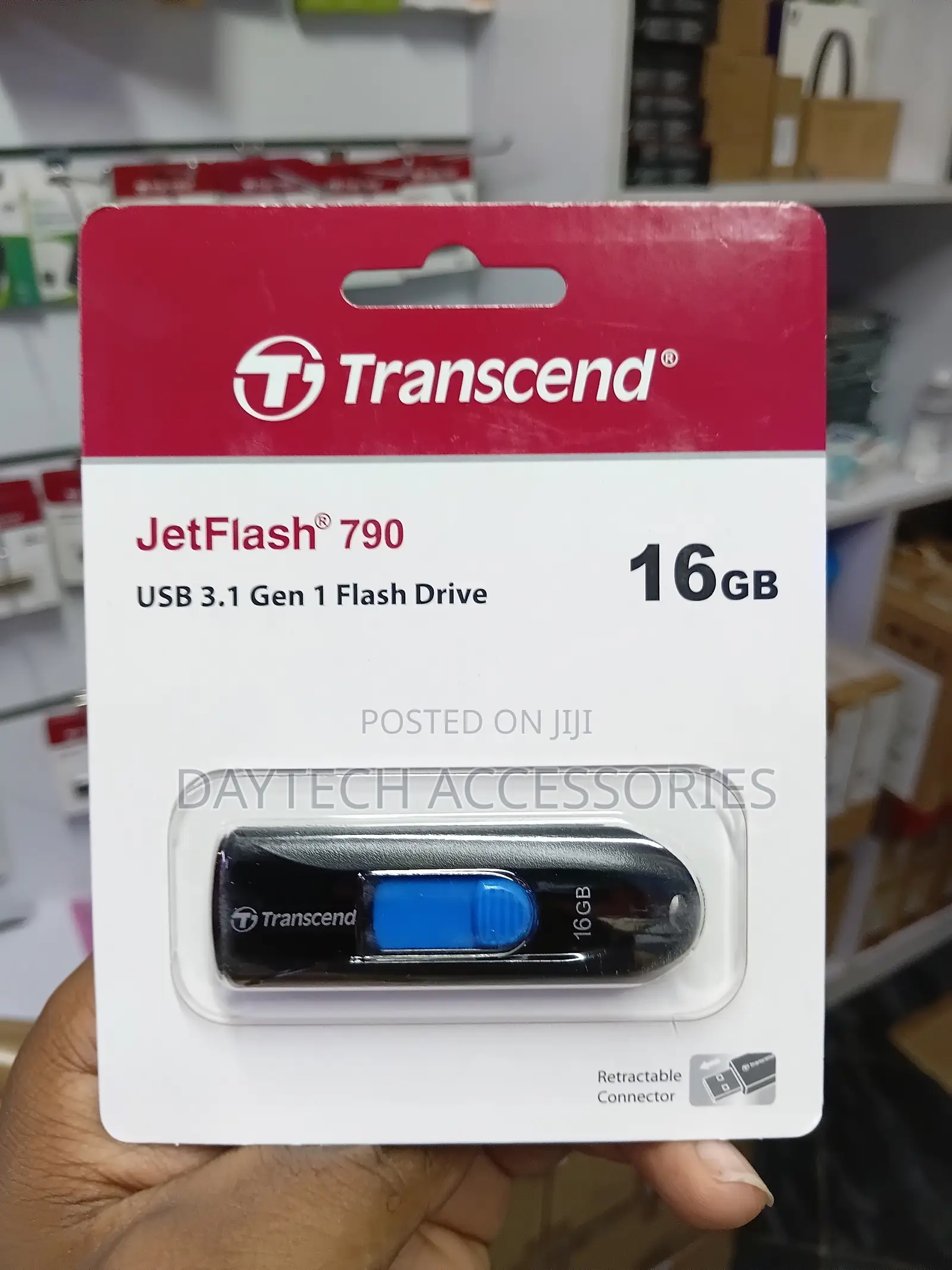 Transcend 16GB Jet Flash 790 USB 3.0 Flash Drive (TS16GJF790K)