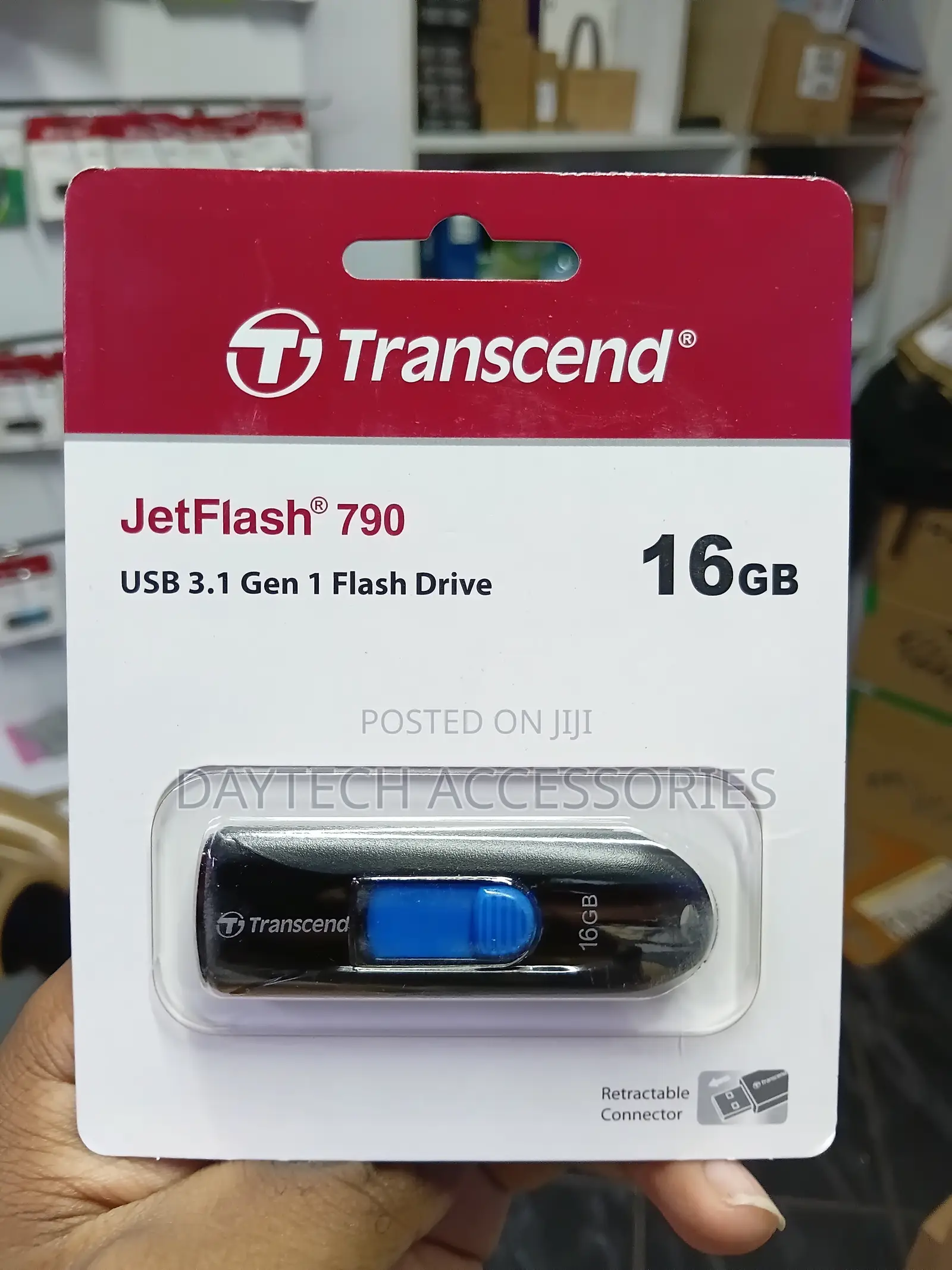 Transcend 16GB JetFlash 790 USB 3.0 Flash Drive (Black)