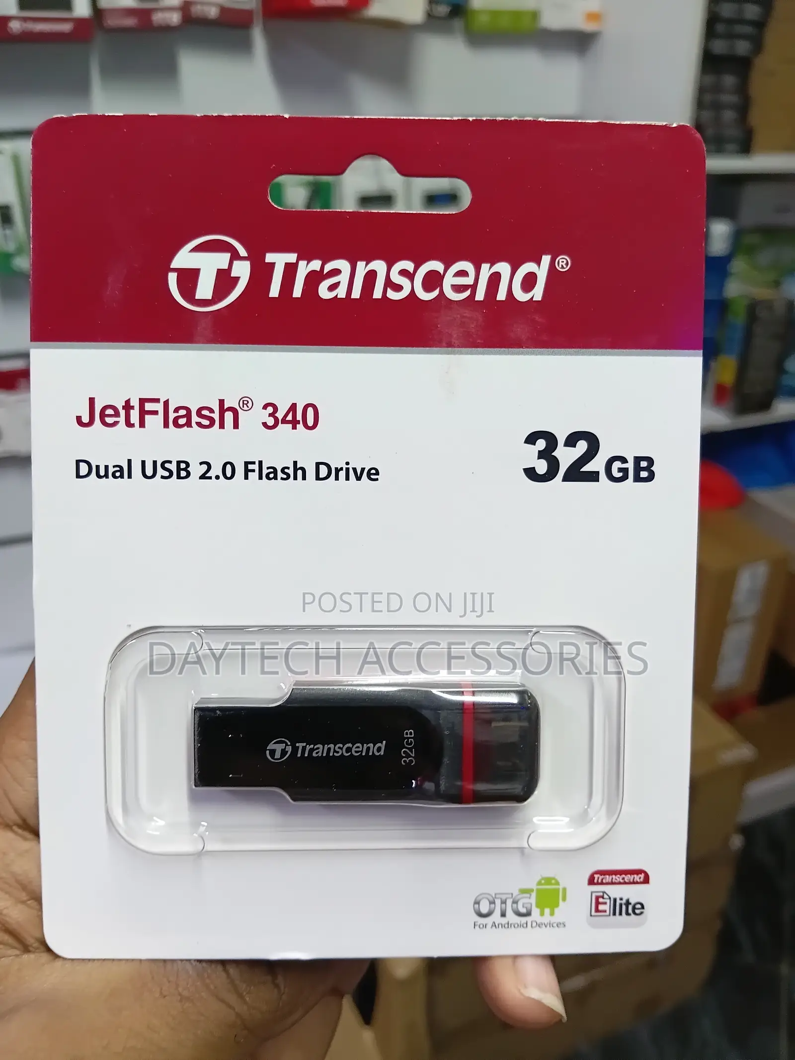 Transcend JetFlash 340 32GB Dual USB 2.0 Flash Drive