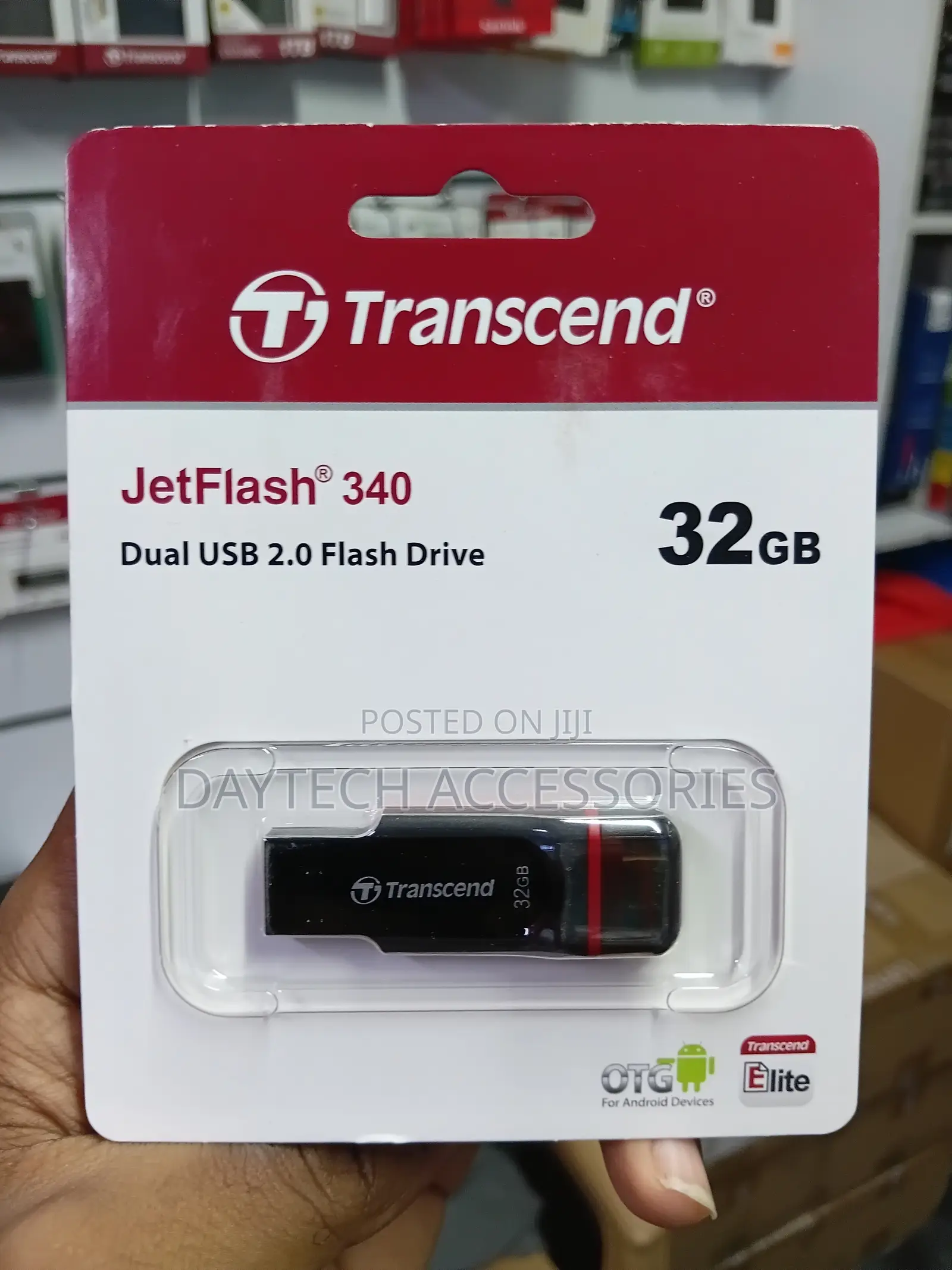 Transcend JetFlash 340 32GB Dual USB 2.0 Flash Drive