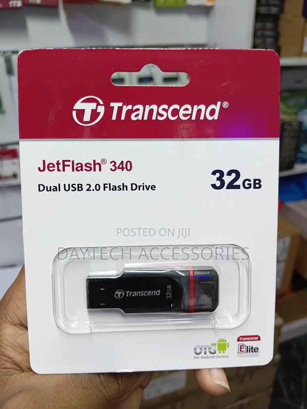 The Transcend JetFlash 340 USB 2.0 OTG Flash Drive - main view
