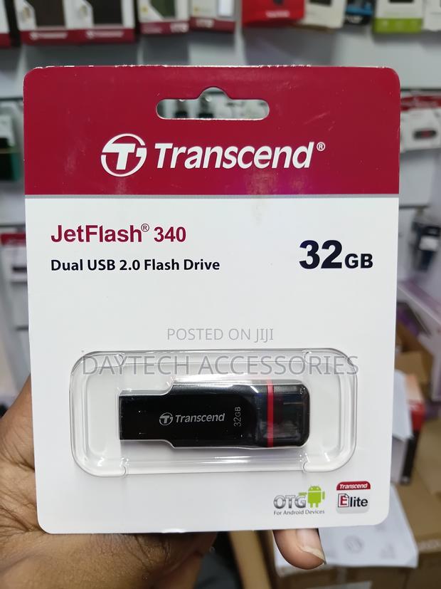 The Transcend JetFlash 340 USB 2.0 OTG Flash Drive - thumbnail 2
