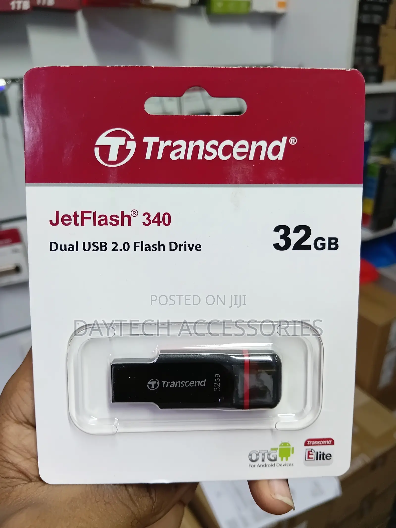 Transcend USB Flash Drive 32 GB – USB 2.0 – Black