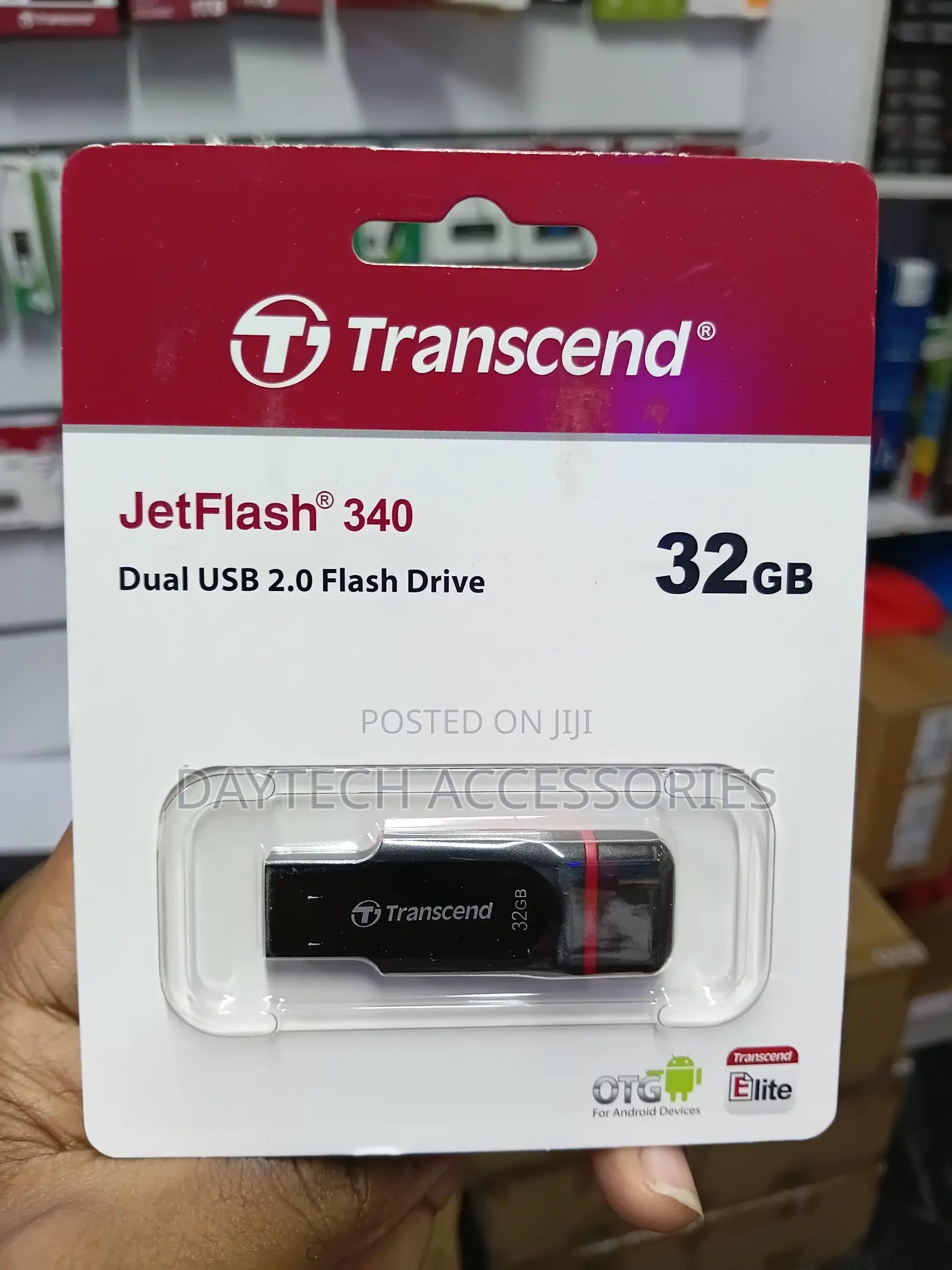 Transcend USB Flash Drive 32 GB – USB 2.0 – Black