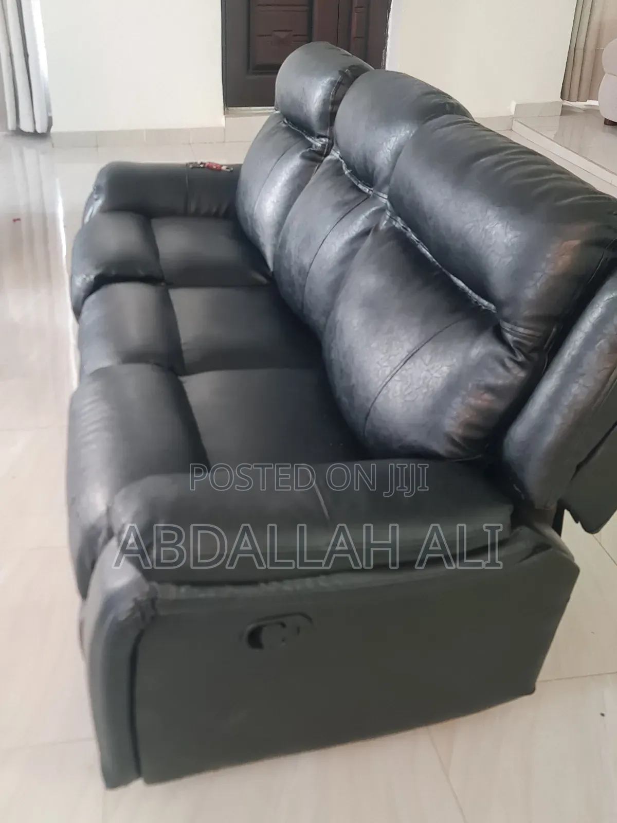 6 Leather Recliner Sofa Set