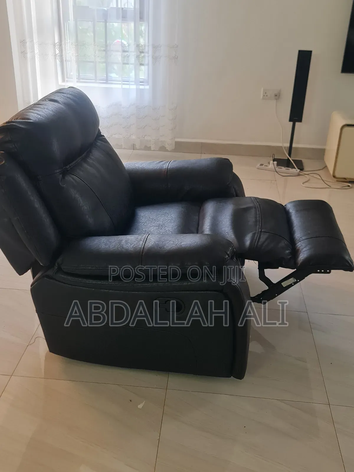 6 Leather Recliner Sofa Set