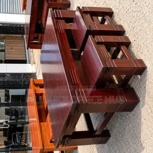 Heavy Wooden Coffe Table With 2 Matching Stools