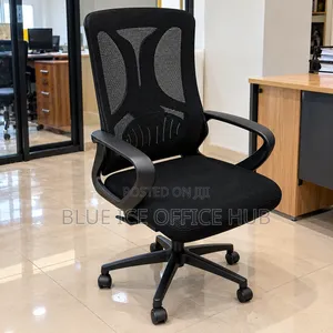 Black Ergonomic Mesh Office Chair With Adjustable Height