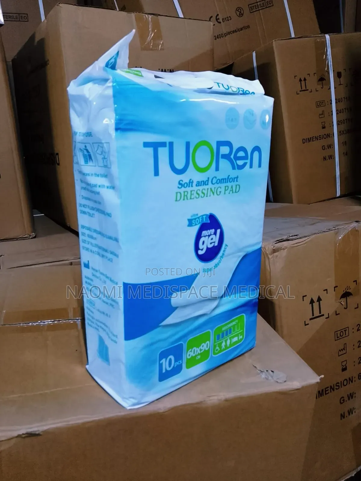 Soft, Absorbent, Comfortable Touren Dressing Pad, Underpads/Bedliners