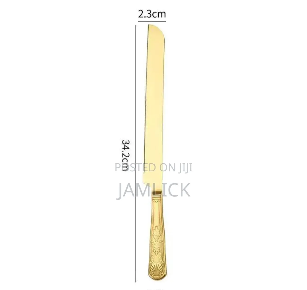 Gold Stainless Steel Cake Server Set – EL