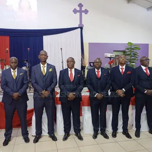 Men Suit Envy Blue With Red Wine Attire