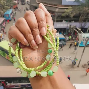 Single Mint and Lime Beaded Waistbead