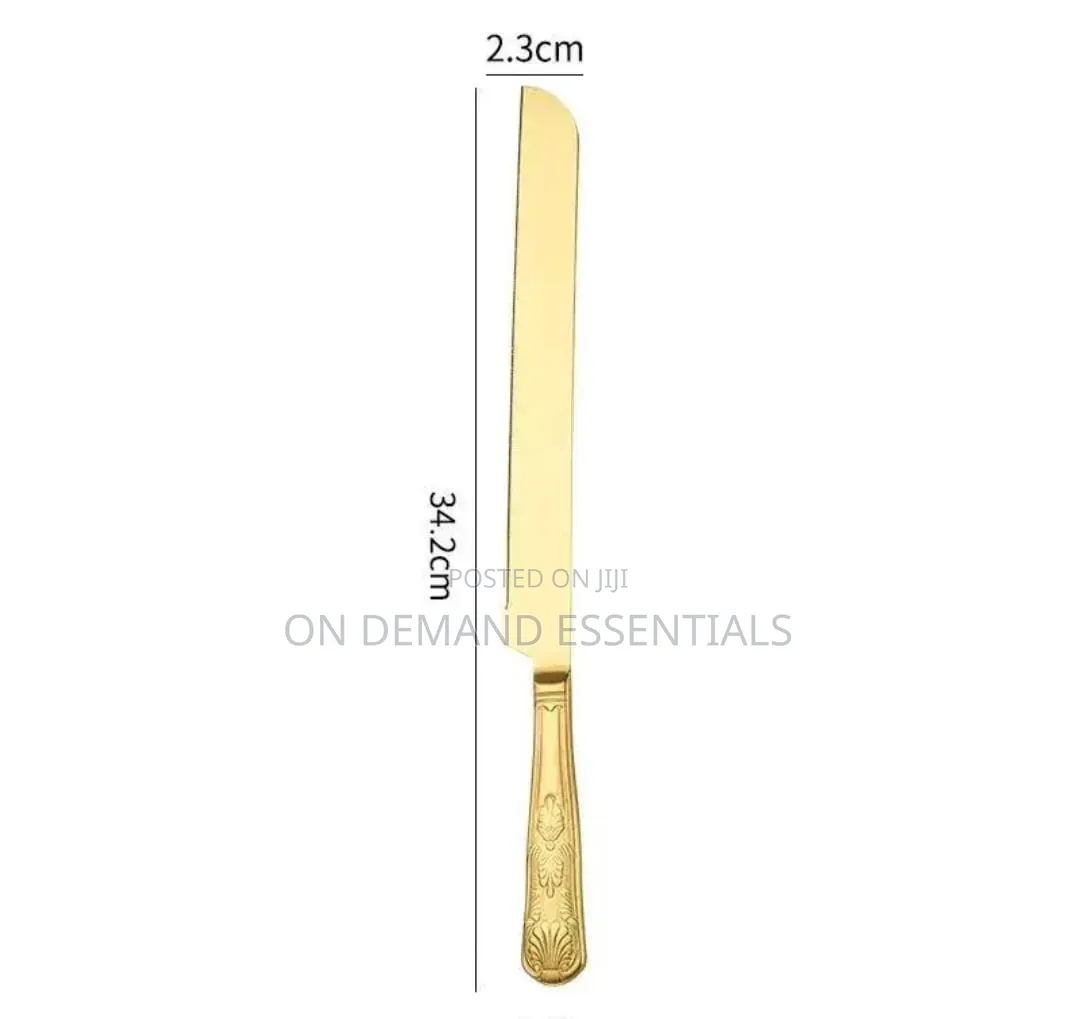 Gold Stainless Steel Cake Server Set