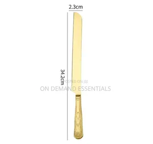 Gold Stainless Steel Cake Server Set