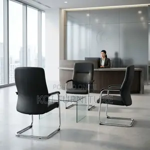 Office Chairs; Leather Executive High Back Office Visitor Chairs