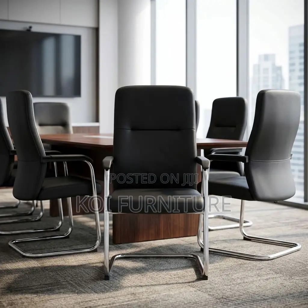 Office Chairs; Leather Executive High Back Office Visitor Chairs